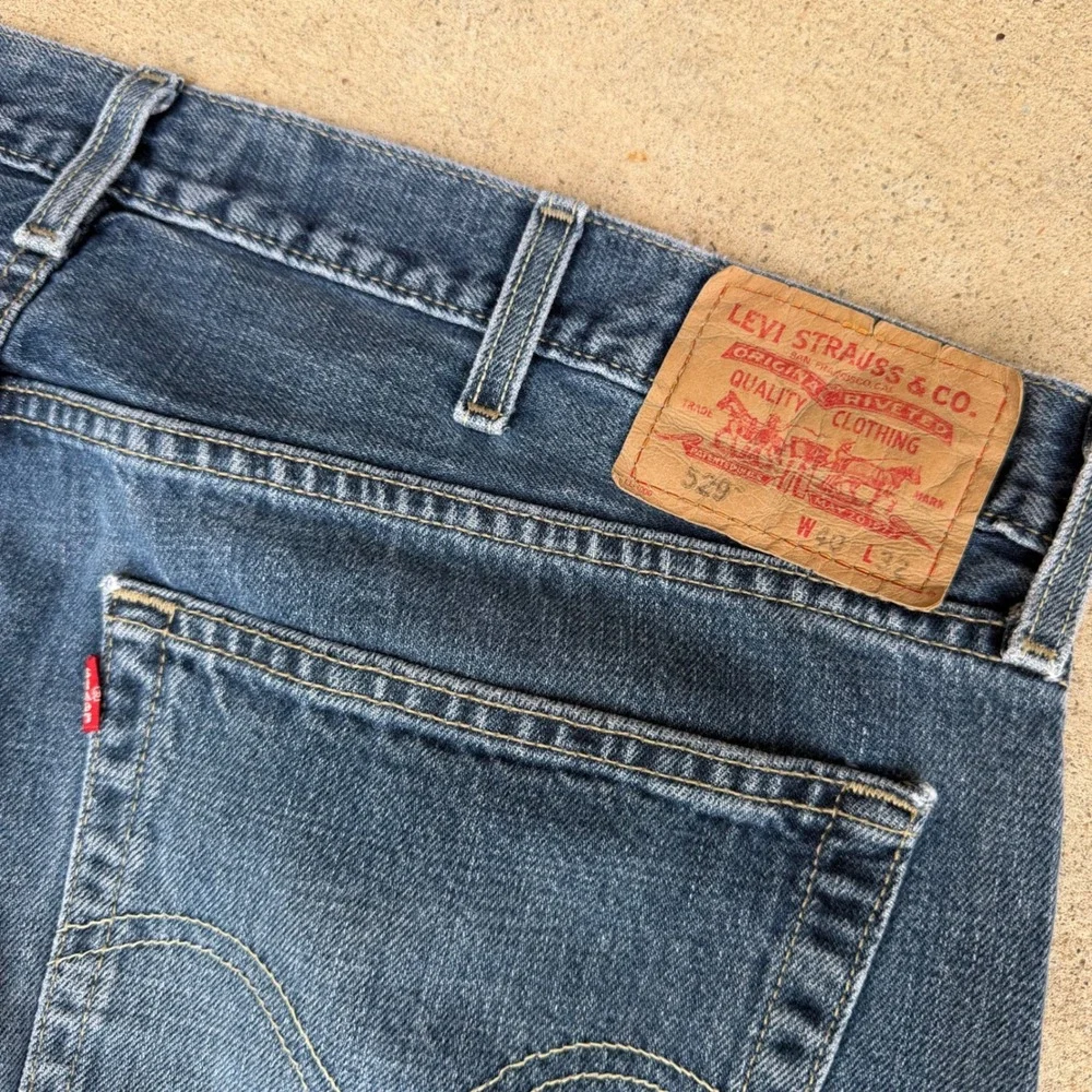 Levi's | 529 Low Rise Straight Jeans Y2K Blue Denim W40 L32 Baggy Streetwear